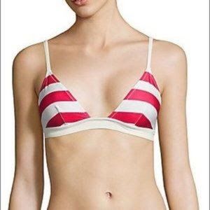 Solid & Striped 'The Morgan' Bikini Top | Red & White | Size XS